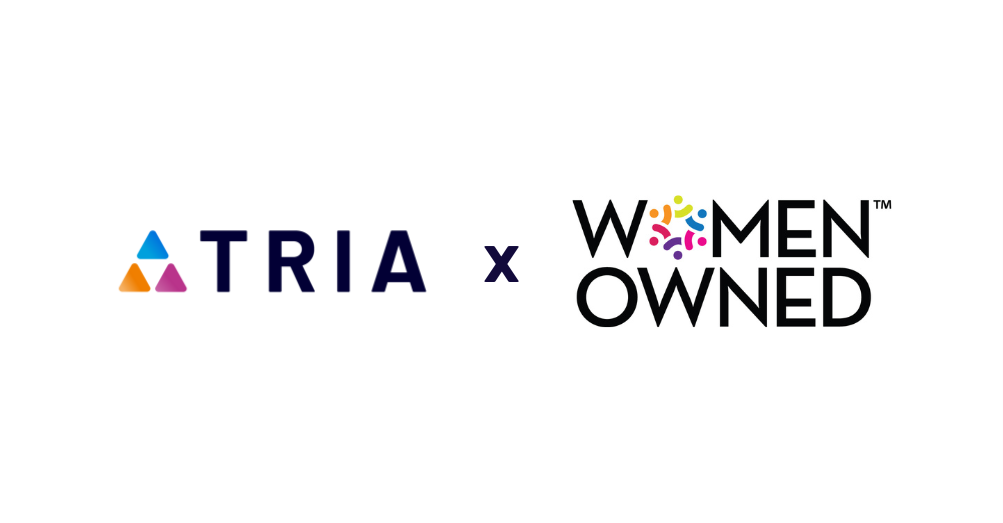 TRIA Recruitment logo displayed alongside the WEConnect International logo - brands focused on empowering women owned businesses